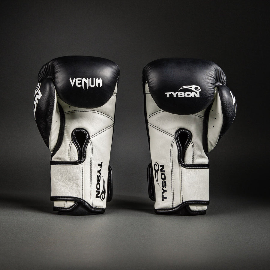 Venum Giant 2.0 Mike Tyson Pro Boxing Gloves - Deep Black/Optical White — product view 4