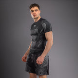 Venum Midnight Fury Short Sleeve Rashguard - Black/Grey/Silver — product view 3