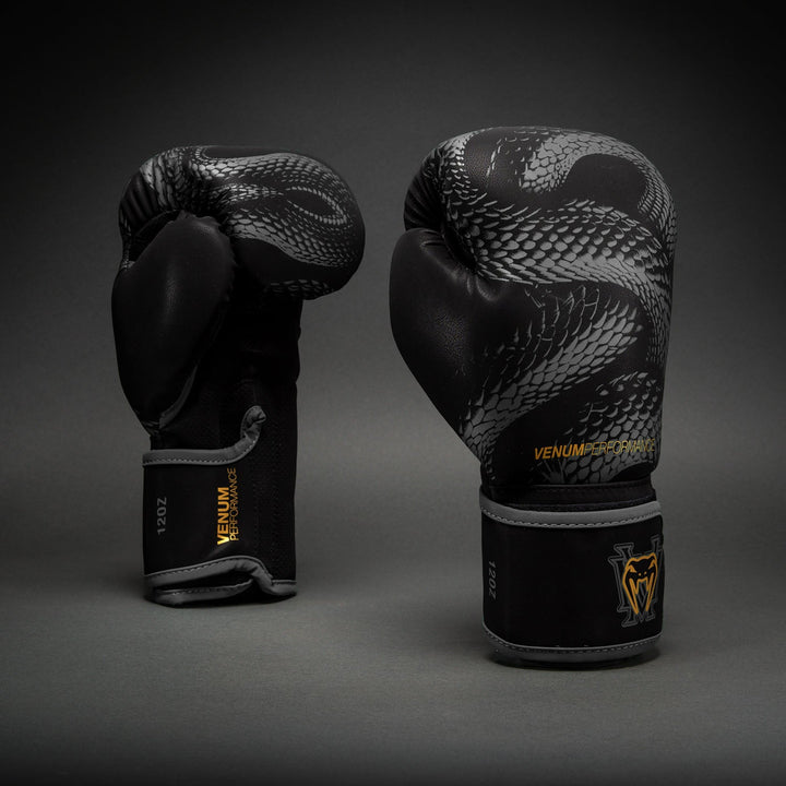 Venum Matupa Boxing Gloves - Black/Grey/Gold