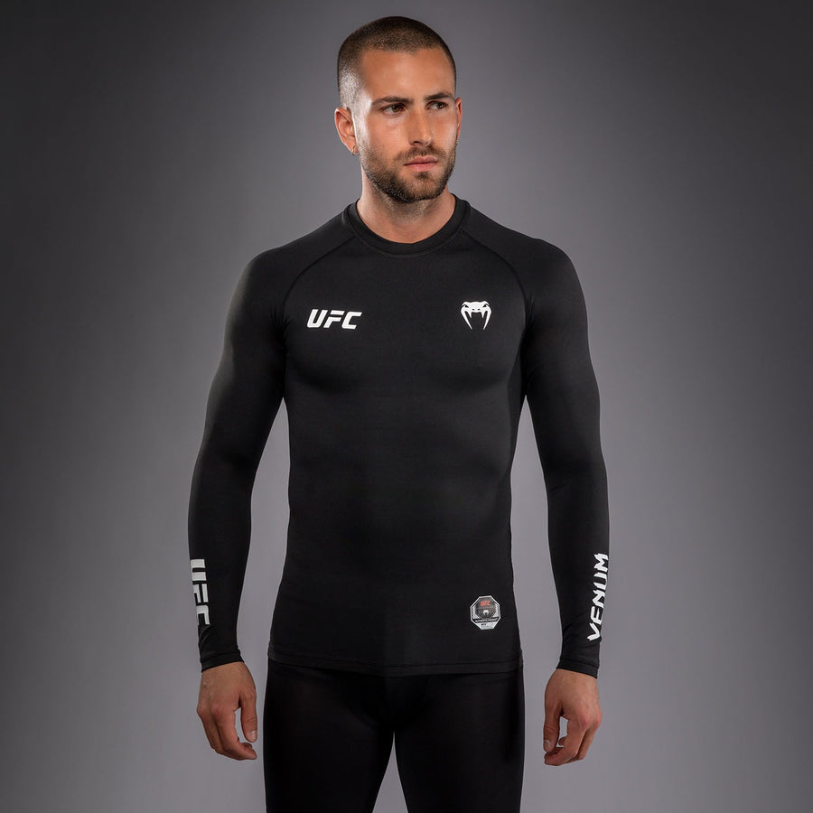 Venum UFC Unity by Venum Authentic Fight Week Men's Performance Long Sleeve Rashguard - Black - view 1