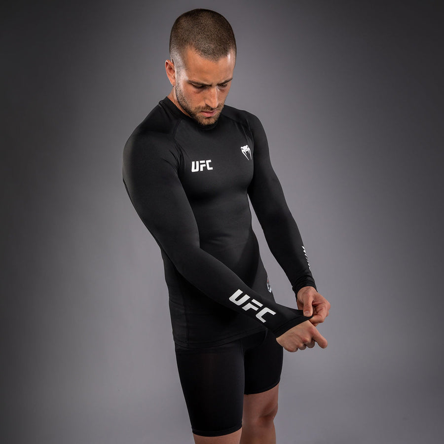 Venum UFC Unity by Venum Authentic Fight Week Men's Performance Long Sleeve Rashguard - Black - view 4