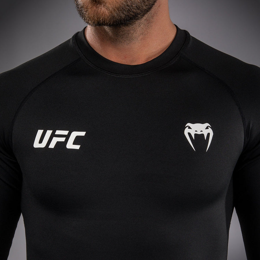 Venum UFC Unity by Venum Authentic Fight Week Men's Performance Long Sleeve Rashguard - Black - view 6